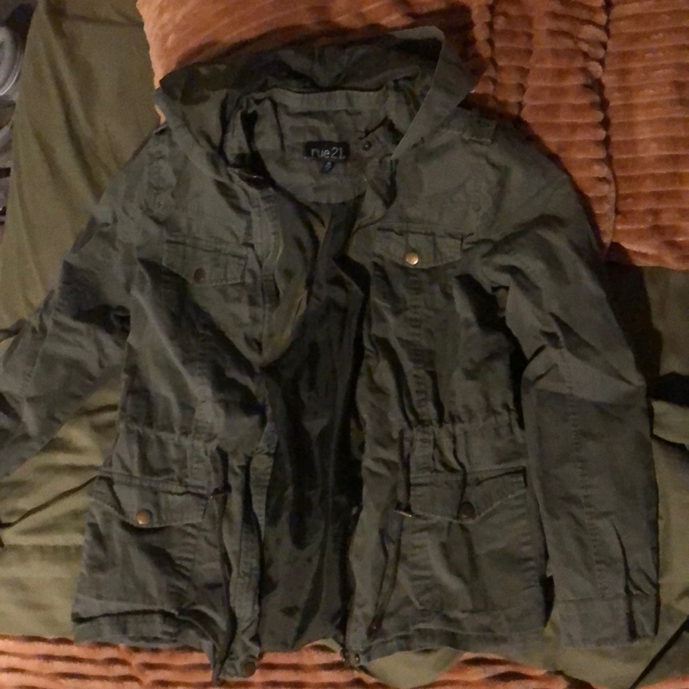 Green zip up